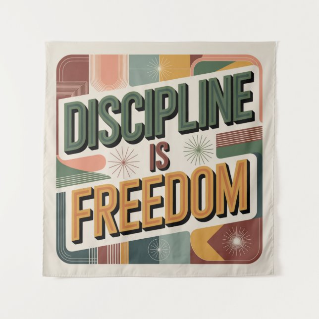 Discipline Is Freedom Tapestry (Front)