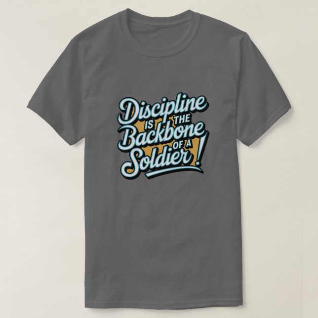 Discipline is the backbone typography t-shirt  (Design Front)