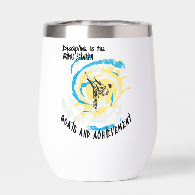 Discipline is the bridge between goals martial art (Back)