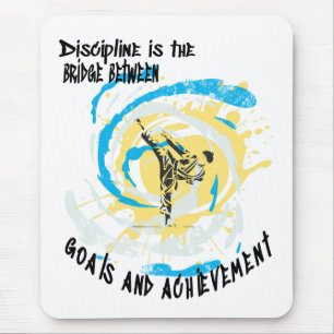 Discipline is the bridge between goals martial art mouse pad