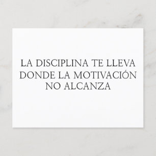 Discipline - Motivation Holiday Postcard