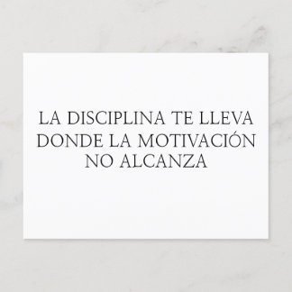 Discipline - Motivation Holiday Postcard