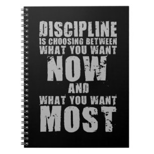 DISCIPLINE - Motivational Words Spiral Notebook