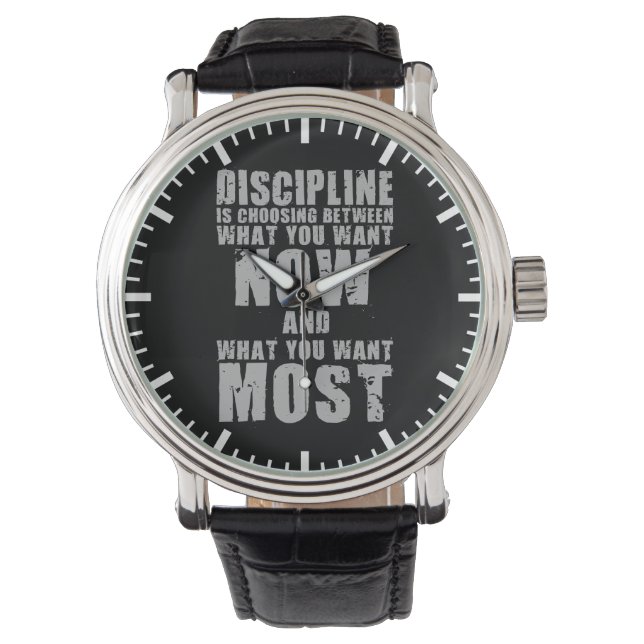 DISCIPLINE - Motivational Words Watch (Front)