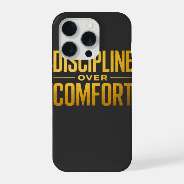 Discipline Over Comfort Shirt | Motivation & Minds iPhone Case (Back)