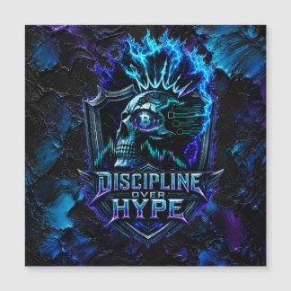 Discipline Over Hype Bitcoin Blue Brushstroke