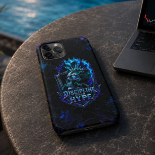 Discipline Over Hype Bitcoin Blue Brushstroke  Case-Mate iPhone Case