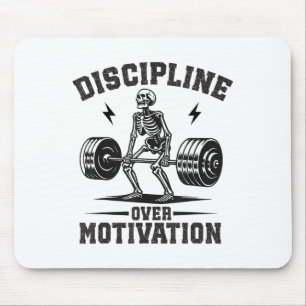 Discipline Over Motivation Gym Motivational Traini Mouse Pad