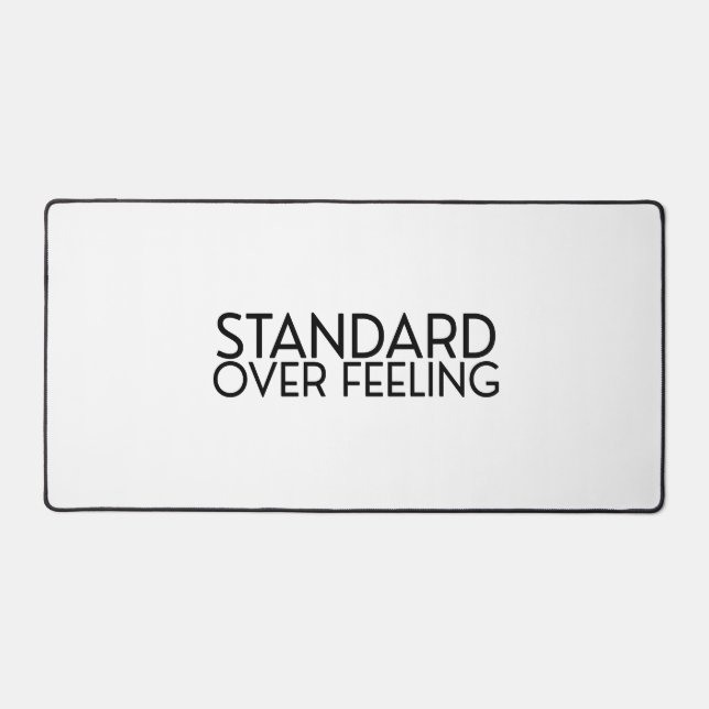 Discipline Over Motivation Minimalist Desk Mat (Front)