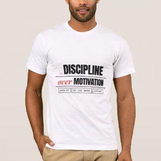 Discipline Over Motivation Retro Fitness Bella Can T-Shirt