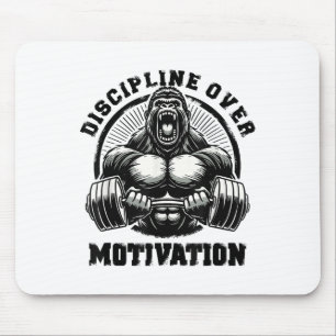 Discipline Over Motivation Weightlift Gym Quotes G Mouse Pad