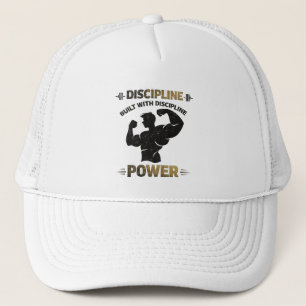 Discipline Power Vintage Gym Motivational Workout Trucker Hat