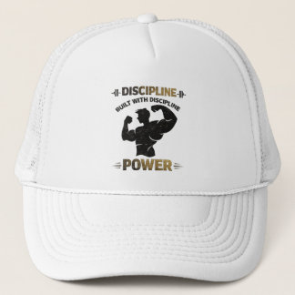 Discipline Power Vintage Gym Motivational Workout  Trucker Hat
