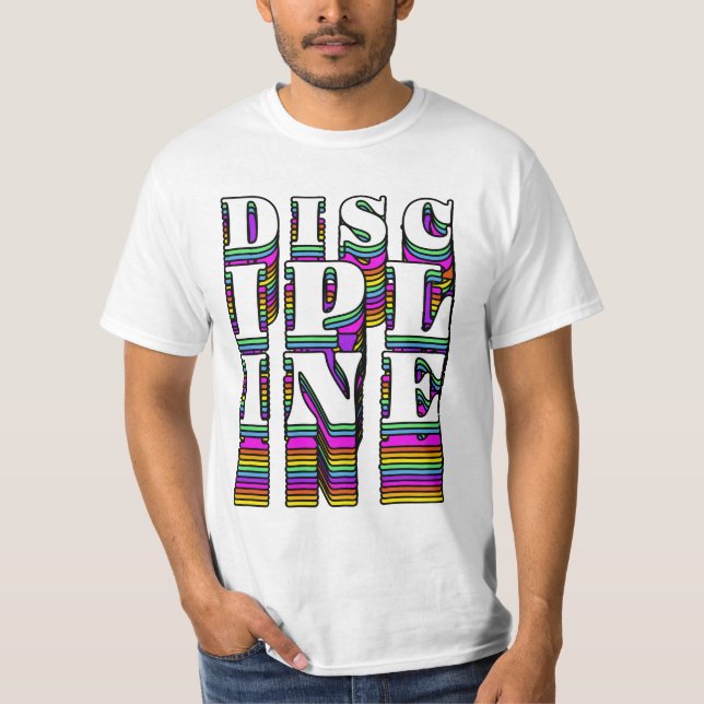 Discipline Retro Typography T-Shirt – Motivational (Front)