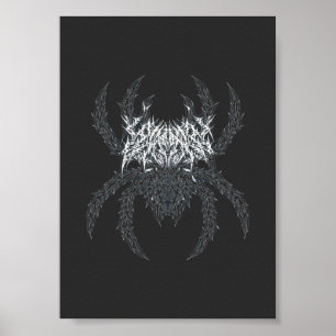 Discipline Spider Gym Fitness Graphic Poster