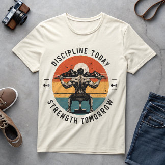 Discipline Today Strength Tomorrow Vintage Gym T-Shirt