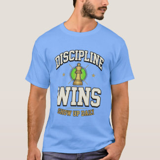 Discipline Wins Motivational T-Shirt | Premium Var