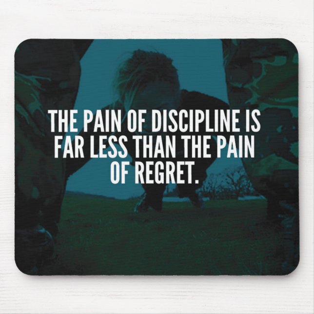 Discipline - Workout Inspirational Mouse Pad (Front)