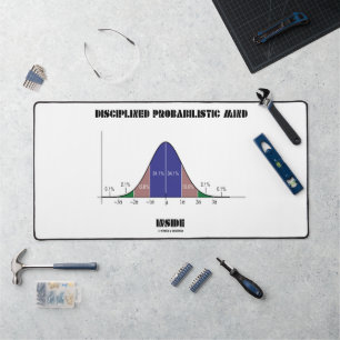 Disciplined Probabilistic Mind Inside Bell Curve Desk Mat