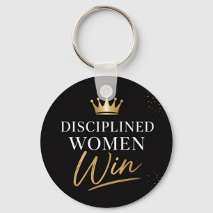 Disciplined Women Win Planner Key Ring