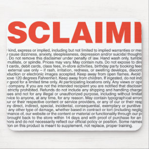 Disclaimer Mouse Pad