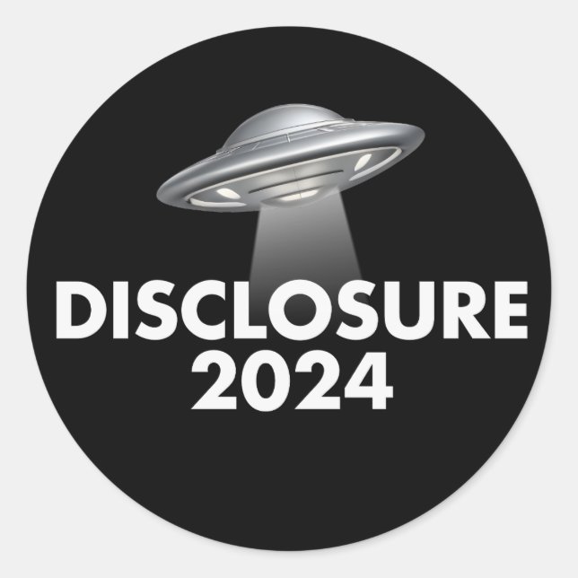 Disclosure 2024 UFO Classic Round Sticker (Front)