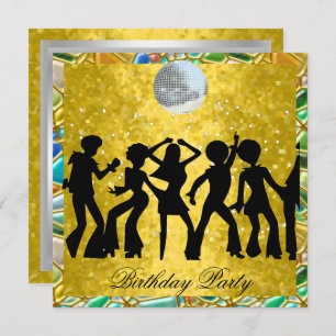 Disco 70's Birthday Party Invitation Retro
