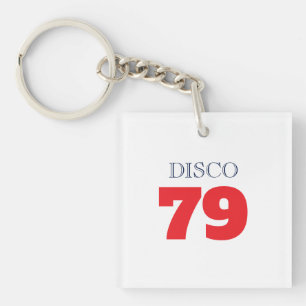 Disco 79 Pop Art Music Entertainment Retro Key Ring