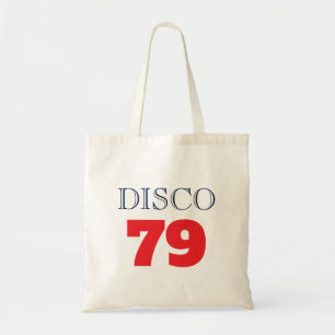 Disco 79 Pop Art Music Entertainment Retro Tote Bag