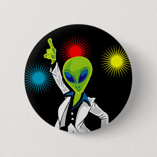 Disco Alien 6 Cm Round Badge