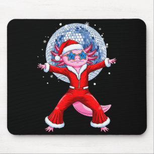 Disco Axolotl Christmas Santa Suit Funny Holiday 7 Mouse Pad