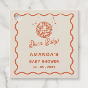 Disco Baby Retro Groovy Disco Baby Shower Favour Tags