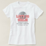 Disco Bachelorette Weekend Party Retro Custom T-Shirt<br><div class="desc">Let's Go Girls Bachelorette Disco themed shirt you can easily customise for your weekend of fun with the girls before the vow. Delight your girls with this simple and modern tees. Perfect for other special events and birthdays</div>