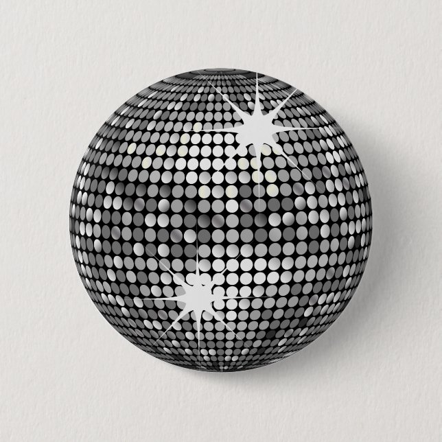 Disco Ball 6 Cm Round Badge (Front)