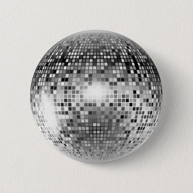 Disco Ball 6 Cm Round Badge (Front)