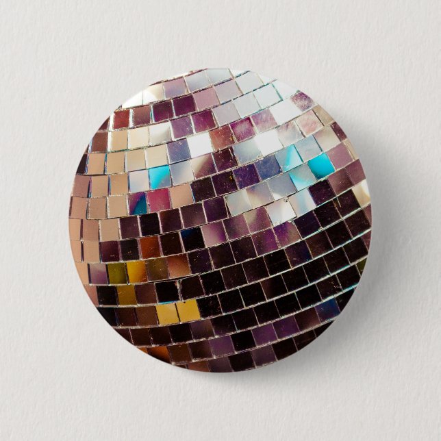 Disco Ball 6 Cm Round Badge (Front)