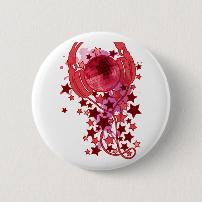 Disco_Ball 6 Cm Round Badge (Front)