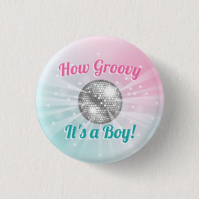 Disco Ball Baby Shower 3 Cm Round Badge (Front)