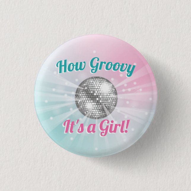 Disco Ball Baby Shower 3 Cm Round Badge (Front)