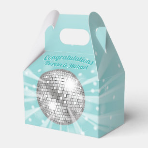 Disco Ball Baby Shower Groovy Blue Boy Favour Box