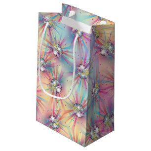 Disco Ball Baby Shower Groovy Pastel Rainbow Small Gift Bag