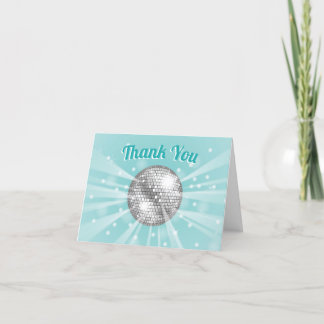 Disco Ball Baby Shower Groovy Thank You Card