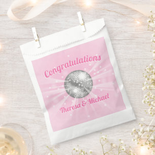 Disco Ball Baby Shower Pink Girl Favour Bags