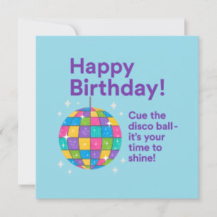 Disco Ball Birthday Card
