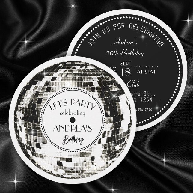 Disco ball birthday party Invitation (Creator Uploaded)