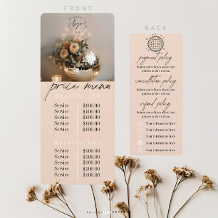  Disco Ball   Boho Floral   Price & Policy Menu
