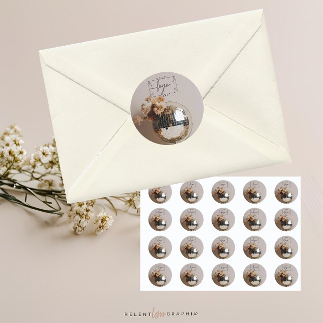 Disco Ball | Boho Flowers |Aesthetic  Classic Round Sticker (Creator Uploaded)