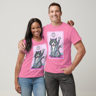 Disco Ball Cat Cartoon Fun Art T-Shirt