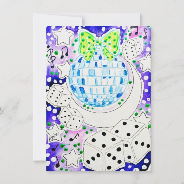 Disco Ball & Dice Card (Front)