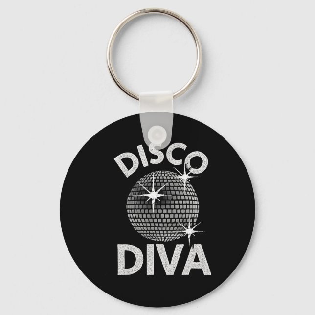 Disco Ball Disco Diva Queen1  Key Ring (Front)